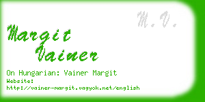 margit vainer business card